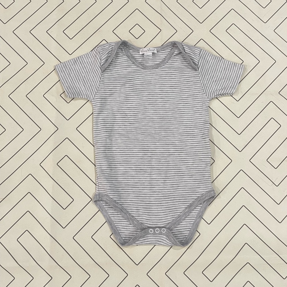 Kissy Kissy Grey Striped Onesie